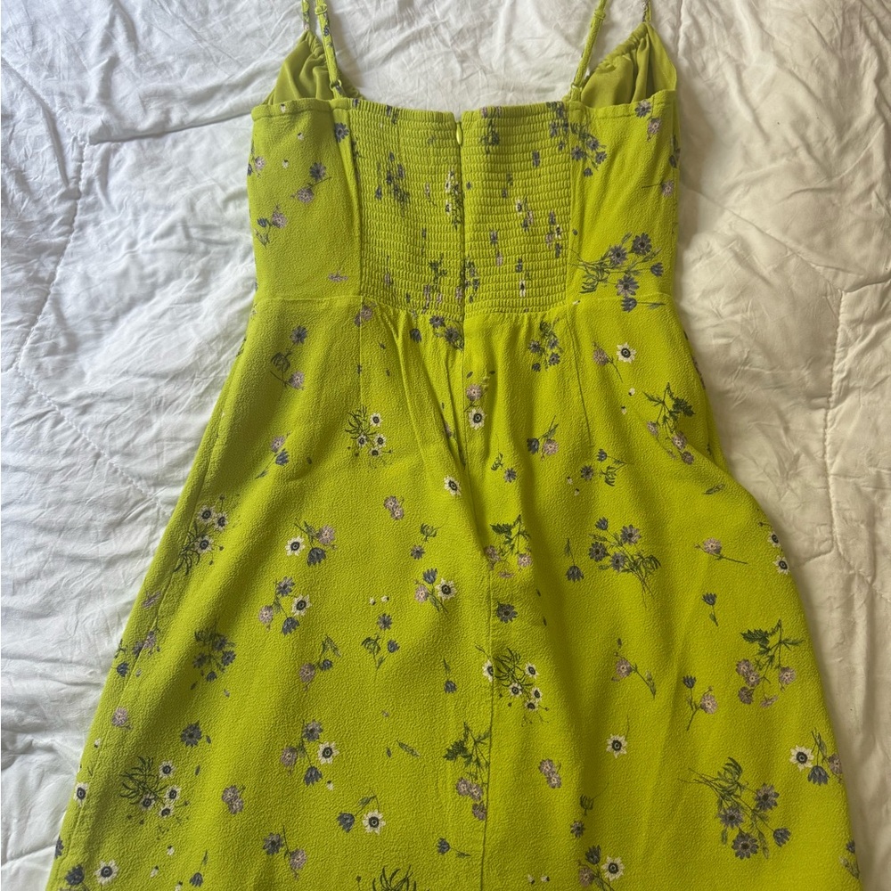 Floral Lime Green Dress - Picture 3 of 5
